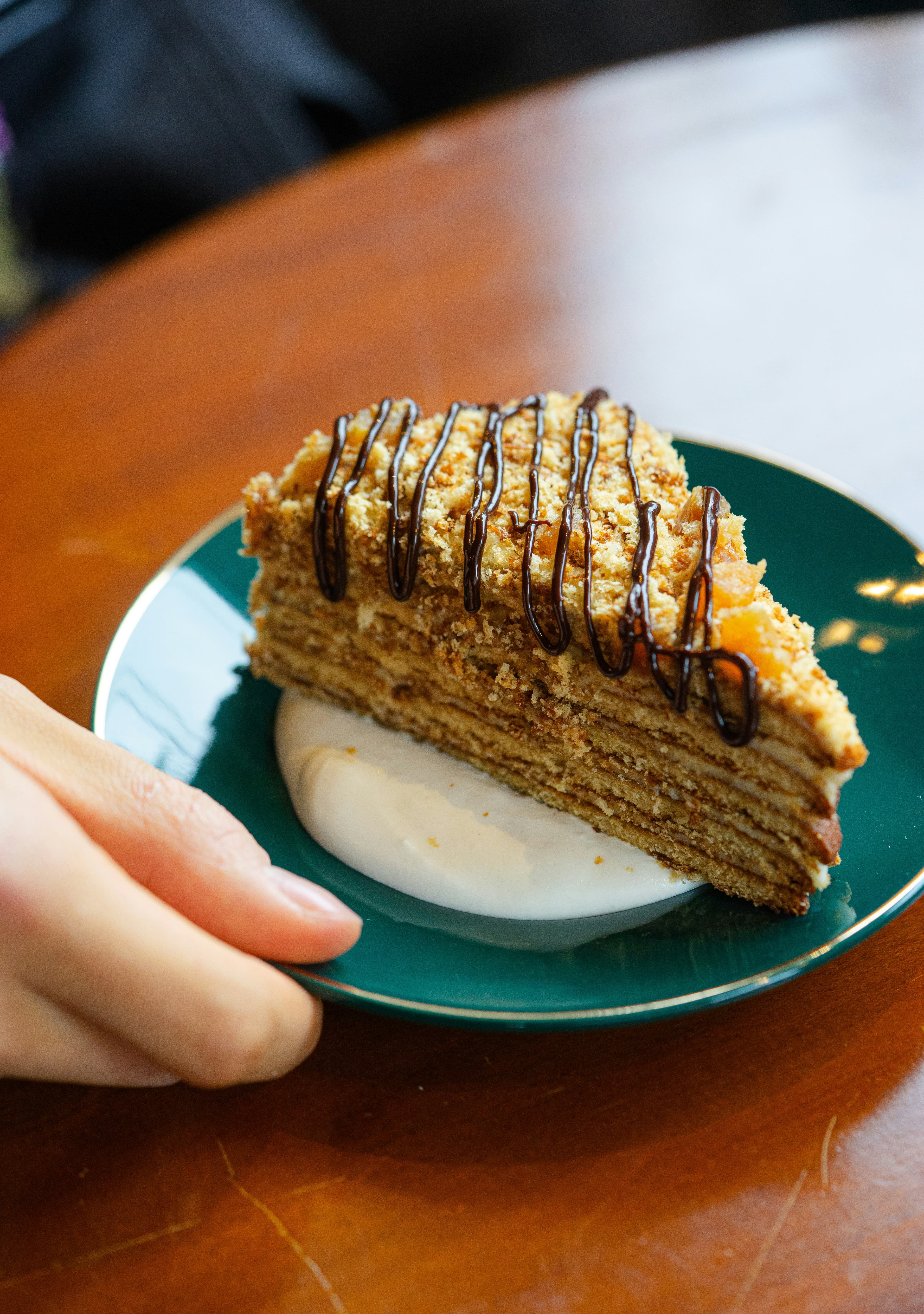 Lavender Honey Cake Slice